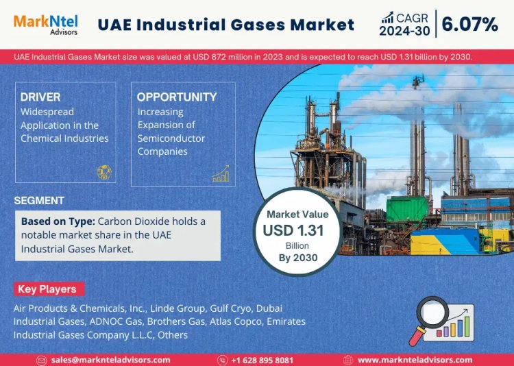 UAE Industrial Gases Market Trend, Size, Companies, Top Player, and Outlook 2024 to 2030